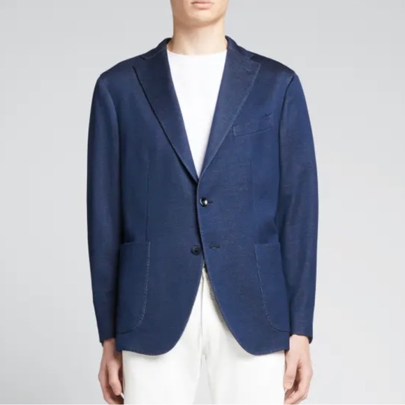 Boglioli Other - Bogioli Blue Knit Cotton Blazer Size Large